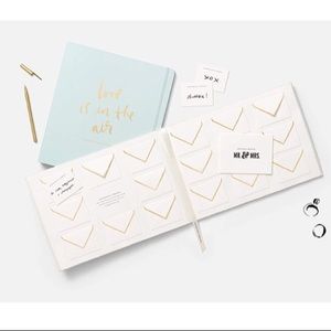 Kate spade notes to the bride and groom guest book wedding set nwt *flawed*